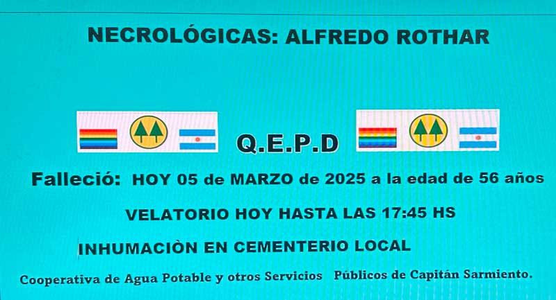 Sarmiento Diario - Alfredo Rothar Q.E.P.D.
